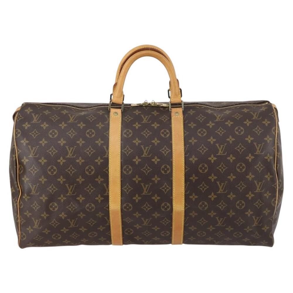 LOUIS VUITTON Monogram Keepall 55 Boston Bag M41424 LV Auth 145380 - Picture 13 of 16